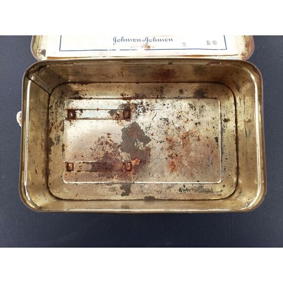 Vtg Boy Scouts Of America Official First Aid Kit By Johnson & Johnson Tin 1950s - Picture 5 of 7